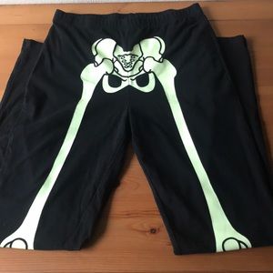 Halloween Glow in the Dark Skeleton Leggings
